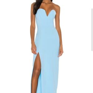 Amanda Uprichard blue strapless formal